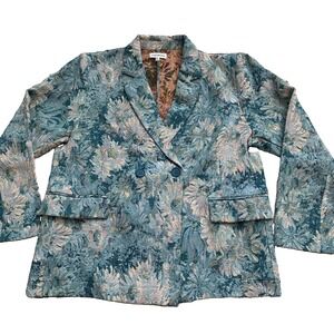 Vintage Floral Tapestry Blazer – XL | Cottagecore / Academia Statement Jacket